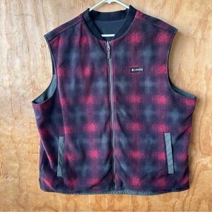 Columbia Reversible Vest Wool Outterwear Full Zip